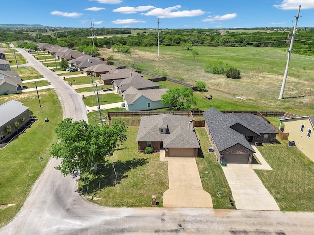 aerial view featuring a residential view
