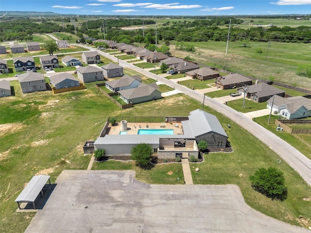 drone / aerial view featuring a residential view