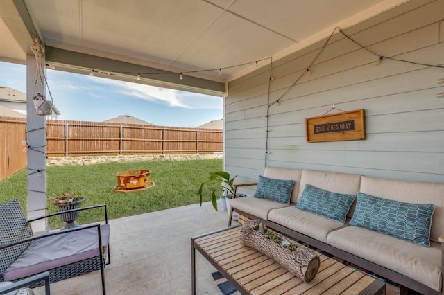 6427 Whitecap Dr, Princeton, TX 75407 - view of patio / terrace featuring an outdoor hangout area
