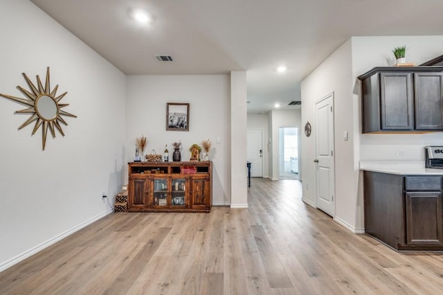 6427 Whitecap Dr, Princeton, TX 75407 - bar with light wood-type flooring, baseboards, and recessed lighting
