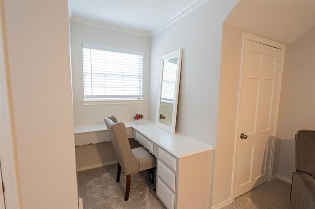 1711 Tamarack Dr, Dallas, TX 75228 - bedroom featuring light colored carpet, crown molding, baseboards, and a ceiling fan