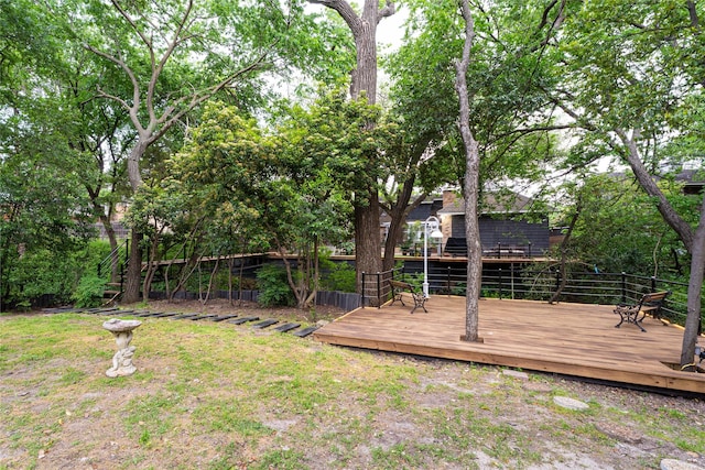 1711 Tamarack Dr, Dallas, TX 75228 - view of yard featuring a wooden deck