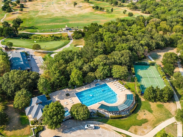 4009 Fairfax Ct, Flower Mound, TX 75028 - drone / aerial view of a golf course and a pool area