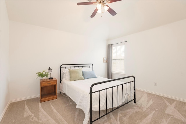 7014 Handen Dr, Rowlett, TX 75089 - bedroom featuring carpet flooring, vaulted ceiling, and ceiling fan