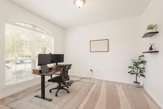 7014 Handen Dr, Rowlett, TX 75089 - office area featuring light colored carpet and baseboards