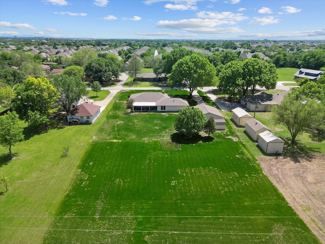 aerial view with a residential view