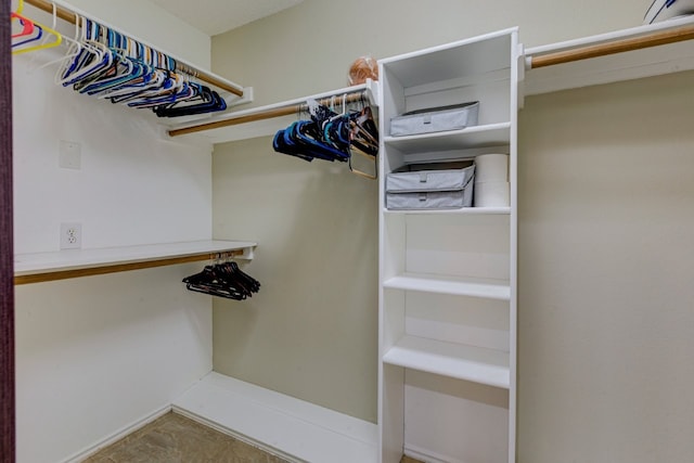 view of walk in closet