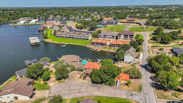 4313 Crescent Dr Unit 5, Granbury, TX 76049 - birds eye view of property featuring a residential view and a water view