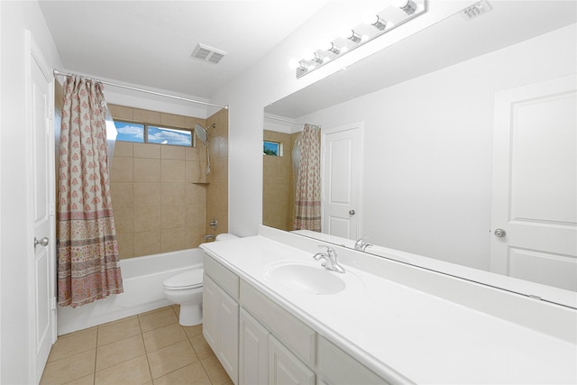 523 Buffalo Bend Ct, Murphy, TX 75094 - bathroom with tile patterned flooring, vanity, shower / bath combo with shower curtain, and toilet