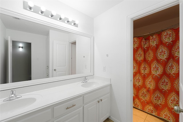 523 Buffalo Bend Ct, Murphy, TX 75094 - full bathroom with tile patterned floors and double vanity