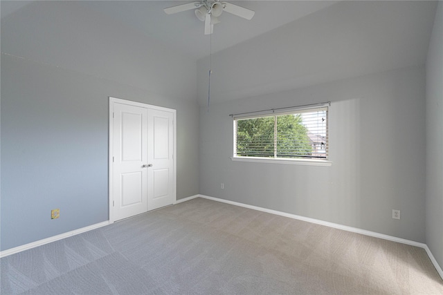 523 Buffalo Bend Ct, Murphy, TX 75094 - spare room featuring carpet floors, ceiling fan, high vaulted ceiling, and baseboards