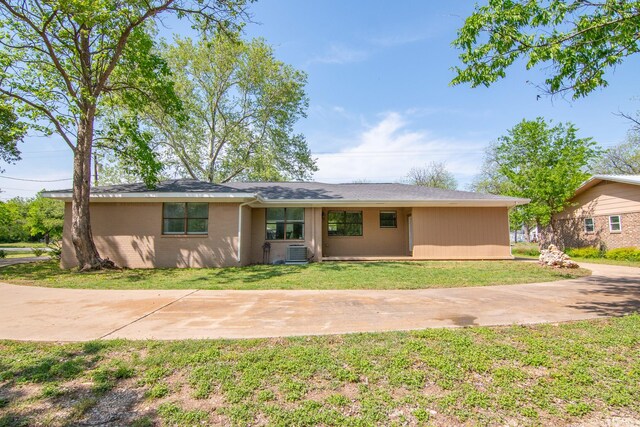 503 W College St, Rising Star, TX 76471 - single story home featuring a front yard and central air condition unit