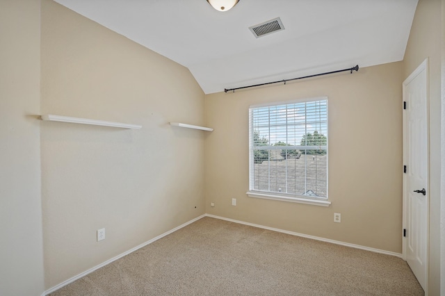 2313 Suntree, Flower Mound, TX 75022 - carpeted empty room featuring vaulted ceiling and baseboards