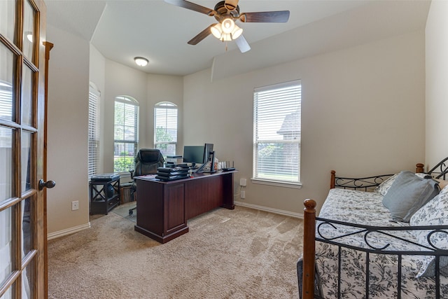 109 Thoroughbred St, Waxahachie, TX 75165 - office space with light carpet, baseboards, and a ceiling fan