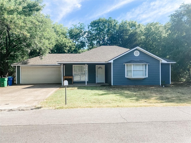 502 E Ross St, Waxahachie, TX 75165 - single story home featuring an attached garage, a shingled roof, driveway, and a front lawn