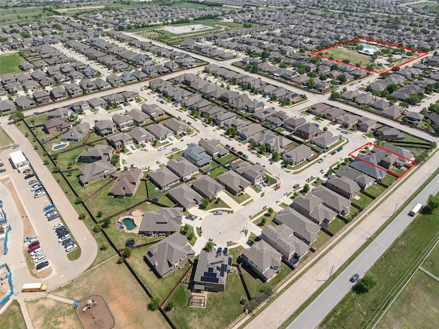 birds eye view of property featuring a residential view
