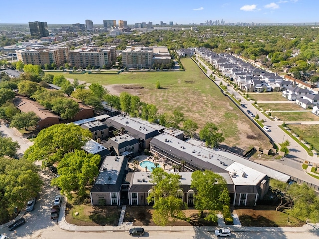 10109 Regal Park Ln Unit 117, Dallas, TX 75230 - birds eye view of property with a view of city
