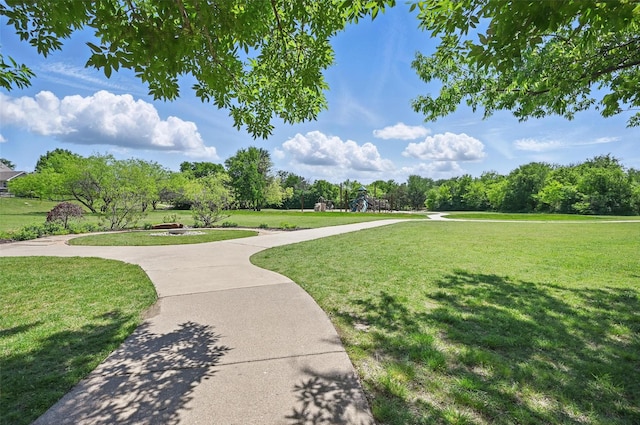 5320 Big Bend Dr, Fort Worth, TX 76137 - view of community with a lawn