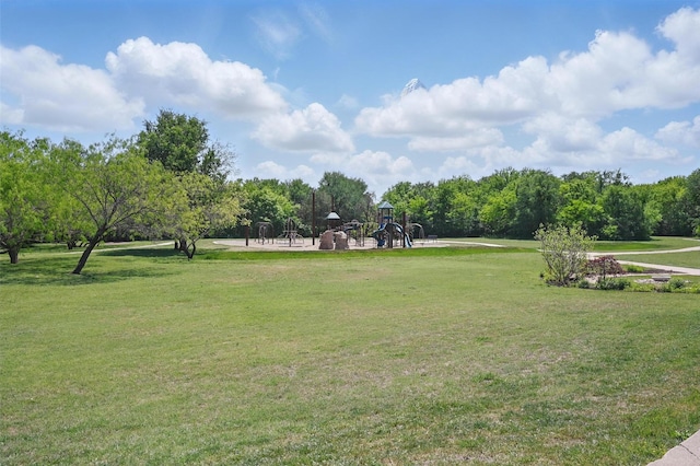 5320 Big Bend Dr, Fort Worth, TX 76137 - view of property's community with a yard and playground community