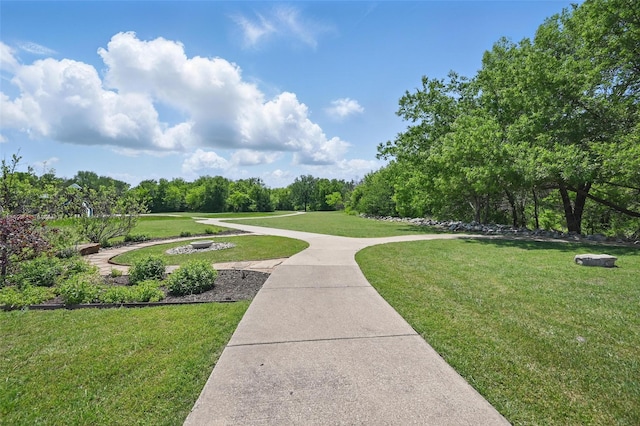 5320 Big Bend Dr, Fort Worth, TX 76137 - view of home's community with a lawn