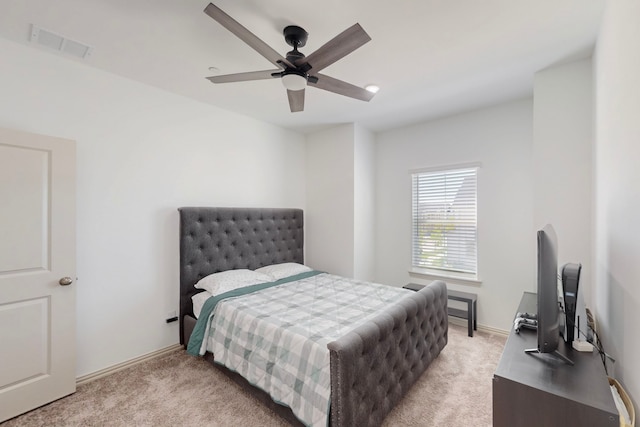 2812 Bluejack Rd, Mckinney, TX 75071 - bedroom with light carpet and ceiling fan
