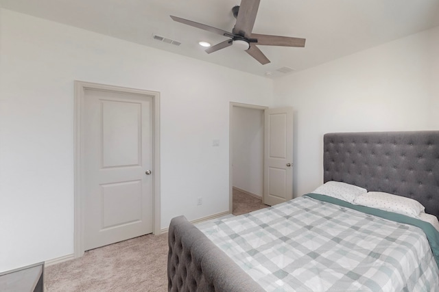 2812 Bluejack Rd, Mckinney, TX 75071 - bedroom featuring light carpet and ceiling fan