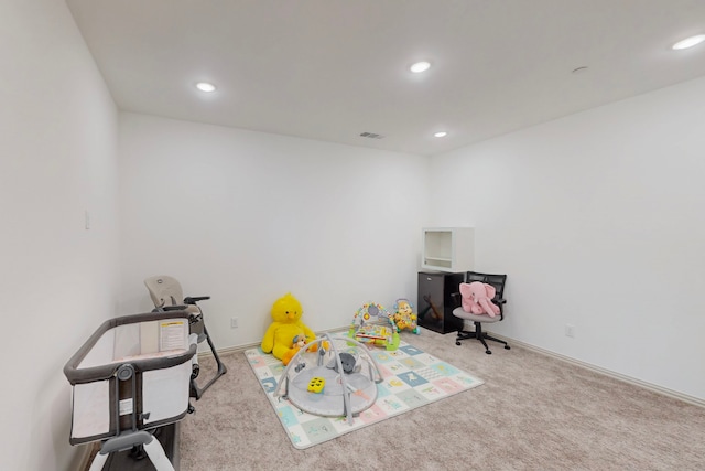 2812 Bluejack Rd, Mckinney, TX 75071 - playroom featuring carpet floors and recessed lighting
