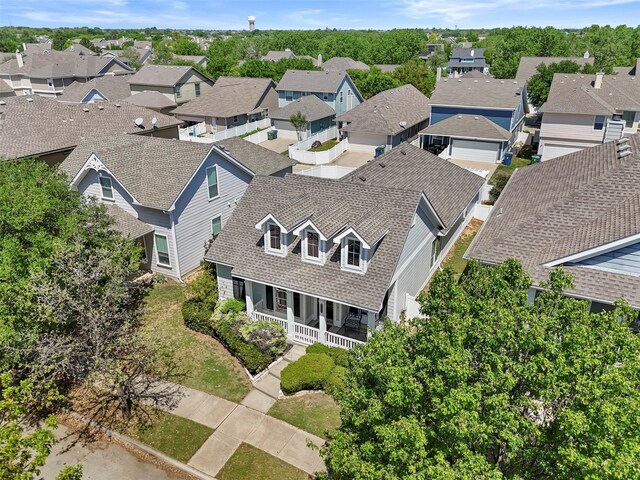 aerial view featuring a residential view