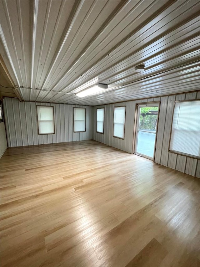 empty room with light wood-style flooring