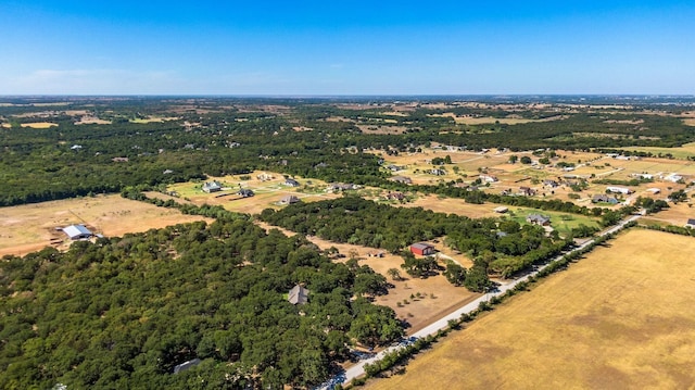6424 County Road 176, Stephenville, TX 76401 - birds eye view of property featuring a forest view