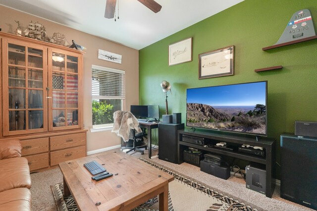 249 Winchester St, Tuscola, TX 79562 - living room featuring ceiling fan