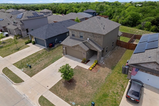 bird's eye view featuring a residential view