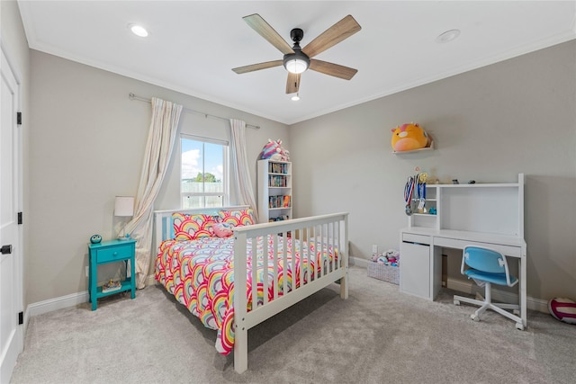 301 Wycliff Dr, Waco, TX 76633 - bedroom with carpet floors, ornamental molding, and baseboards