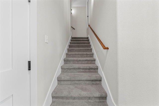 301 Wycliff Dr, Waco, TX 76633 - stairs with carpet flooring and baseboards