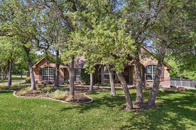 114 Deer Crossing Way, Azle, TX 76020 - patio terrace at dusk with an outdoor fire pit, ceiling fan, an outdoor bar, and a gazebo