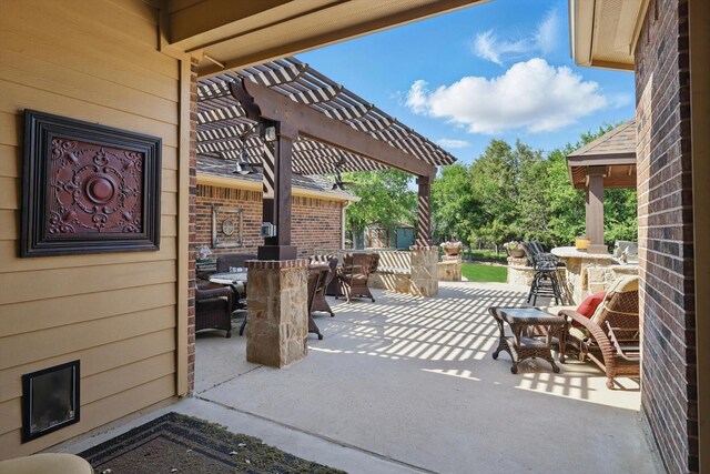 114 Deer Crossing Way, Azle, TX 76020 - view of patio / terrace with a ceiling fan