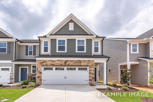 1717 Zachary Ave, Wylie, TX 75098 - view of front facade with stone siding, driveway, and a garage