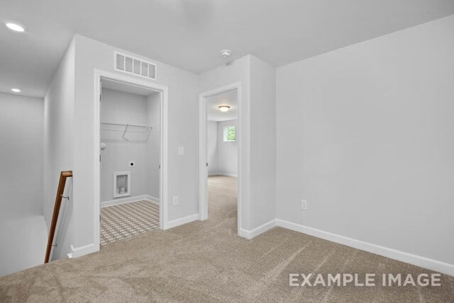 1717 Zachary Ave, Wylie, TX 75098 - interior space featuring attic access, baseboards, visible vents, recessed lighting, and carpet floors