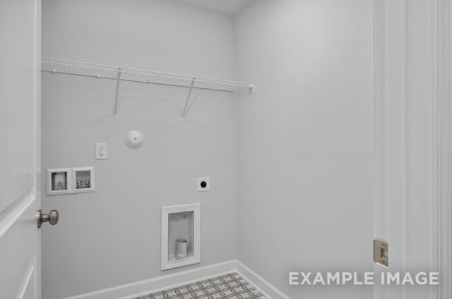 1717 Zachary Ave, Wylie, TX 75098 - laundry room featuring hookup for a washing machine, hookup for an electric dryer, laundry area, baseboards, and hookup for a gas dryer