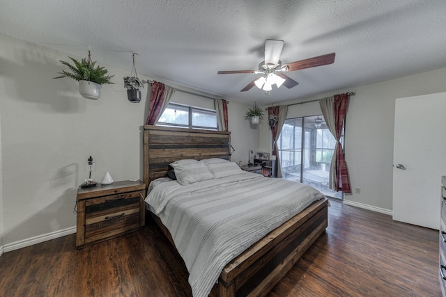 106 Guinevere Ct, Weatherford, TX 76086 - bedroom with baseboards, ceiling fan, and wood finished floors