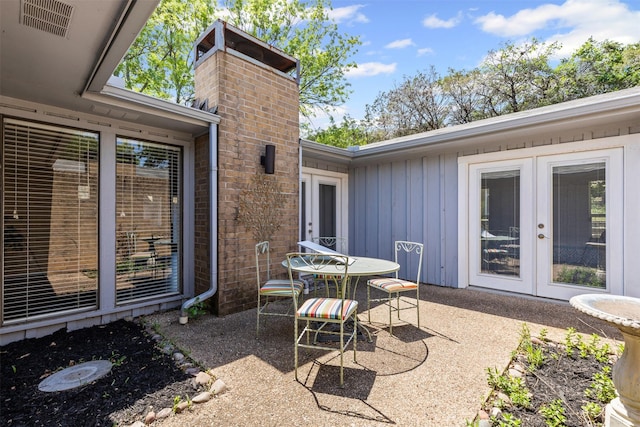 5008 Santa Elena Ct, Granbury, TX 76049 - view of patio featuring french doors and outdoor dining space