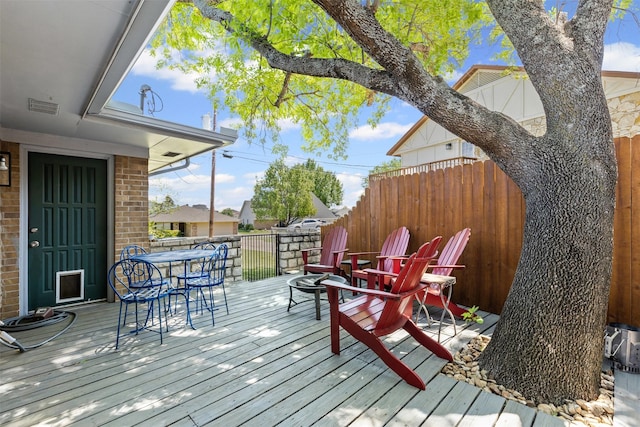 5008 Santa Elena Ct, Granbury, TX 76049 - deck with outdoor dining area and fence
