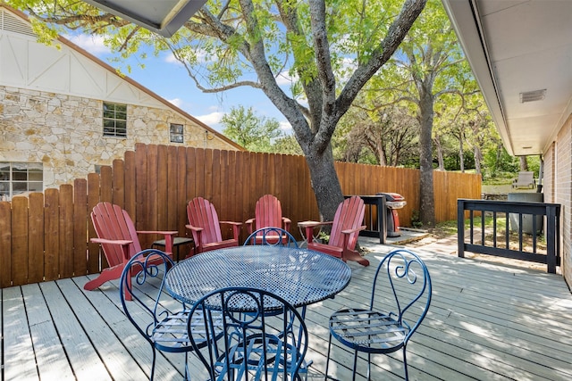 5008 Santa Elena Ct, Granbury, TX 76049 - deck featuring fence and visible vents