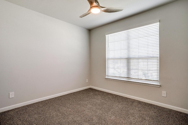 9625 Catclaw Ter, Fort Worth, TX 76036 - carpeted spare room featuring a ceiling fan and baseboards