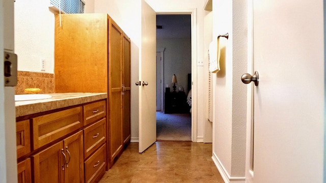 corridor featuring concrete flooring
