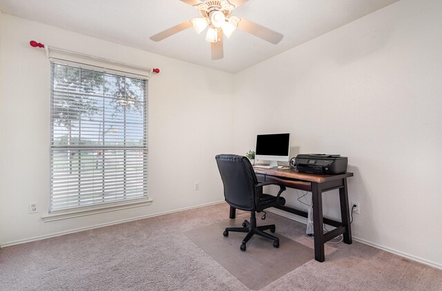 900 Valley View Dr, Lewisville, TX 75067 - office space featuring carpet floors, a ceiling fan, and baseboards