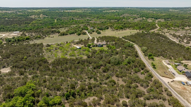 drone / aerial view with a forest view