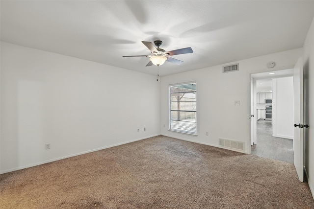8104 Lea Shore St, Fort Worth, TX 76179 - unfurnished room with carpet flooring, ceiling fan, visible vents, and baseboards
