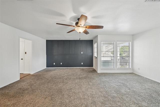 8104 Lea Shore St, Fort Worth, TX 76179 - unfurnished living room featuring carpet flooring, a ceiling fan, and baseboards
