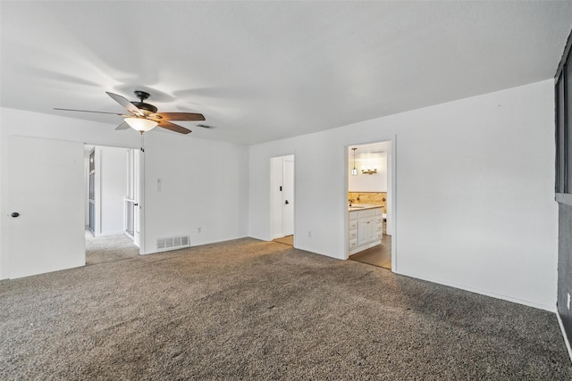 8104 Lea Shore St, Fort Worth, TX 76179 - interior space with visible vents, carpet, and ensuite bath